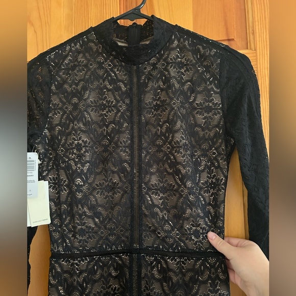 Aritzia Wilfred Janvry Black Lace Mock Neck Dress NWT - Picture 6 of 7